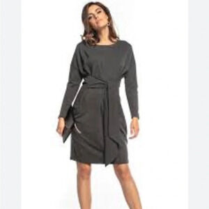 Laundry by Design Wool Blend Gray Coastal Quiet Luxury Sweater Dress Size S